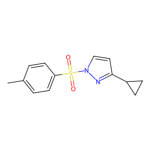 3-cyclopropyl-1-[(4-methylphenyl)sulfonyl]-1H-pyrazole structure