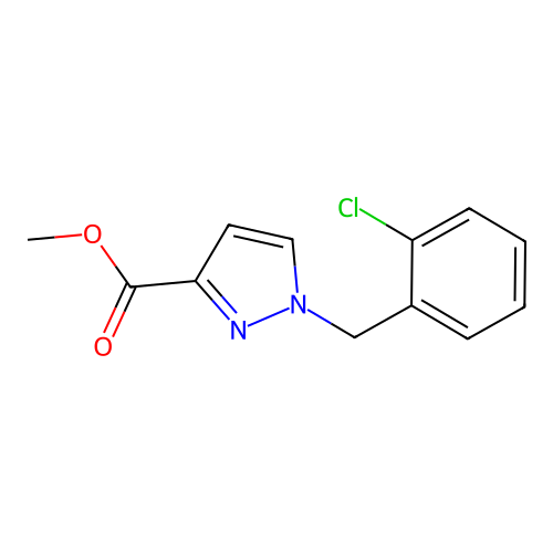 methyl 1-(2-chlorobenzyl)-1H-pyrazole-3-carboxylate structure