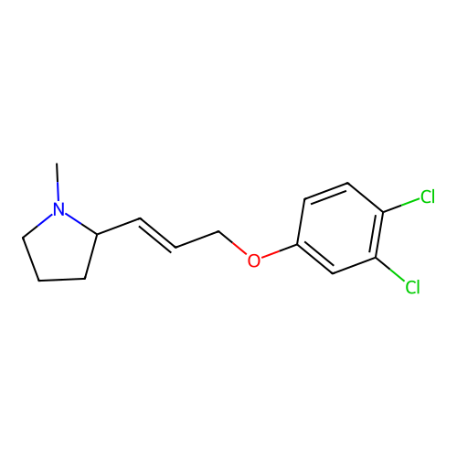 2-[3-(3,4-Dichlorophenoxy)prop-1-enyl]-1-methylpyrrolidine structure