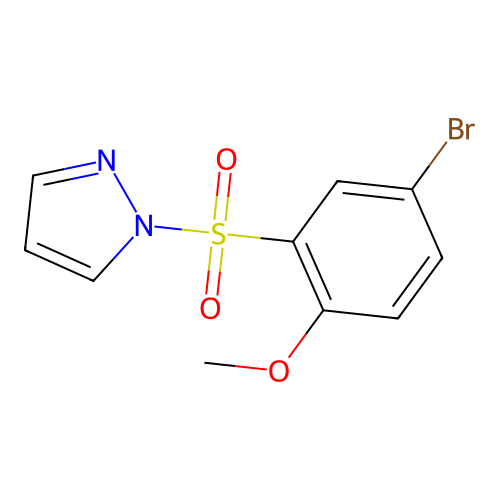 1-(5-Bromo-2-methoxyphenyl)sulfonylpyrazole structure