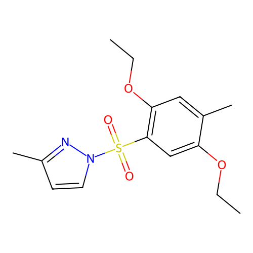 1-[(2,5-diethoxy-4-methylphenyl)sulfonyl]-3-methyl-1H-pyrazole structure