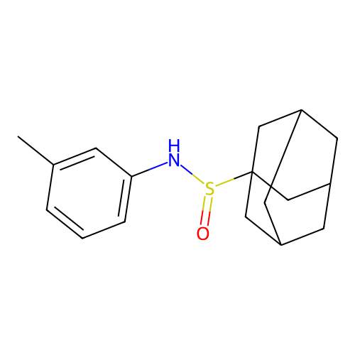 N-(3-methylphenyl)adamantane-1-sulfinamide structure