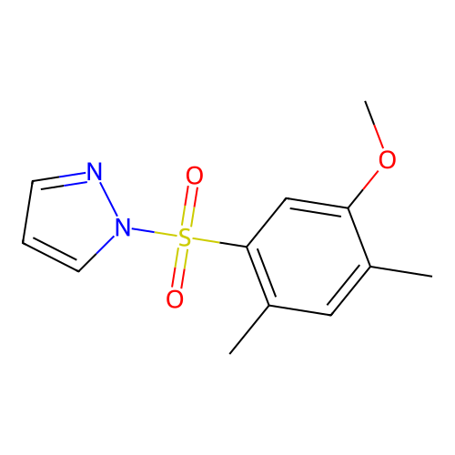 1-(5-Methoxy-2,4-dimethylphenyl)sulfonylpyrazole structure