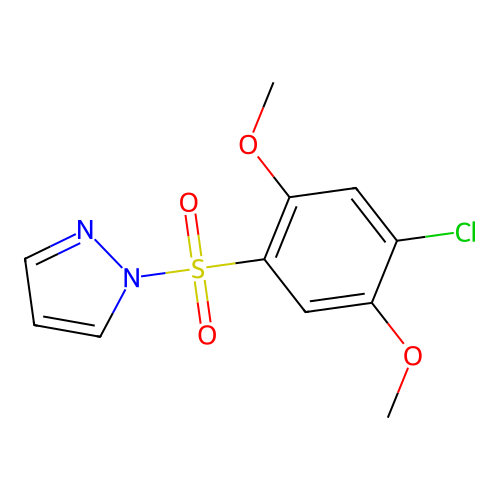 1-(4-Chloro-2,5-dimethoxyphenyl)sulfonylpyrazole structure