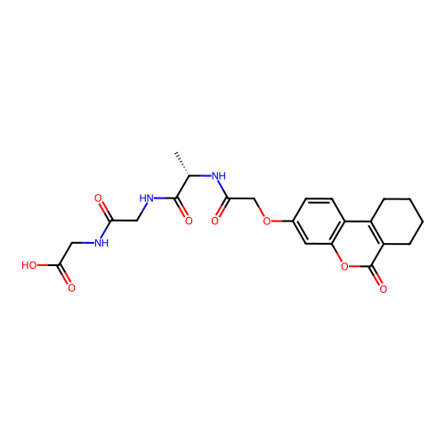 (S)-2-(2-(2-(2-((6-oxo-7,8,9,10-tetrahydro-6H-benzo[c]chromen-3-yl)oxy)acetamido)propanamido)acetamido)acetic acid structure