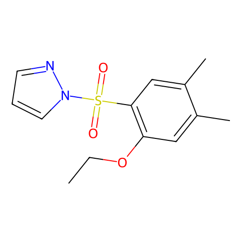 1-(2-ethoxy-4,5-dimethylbenzenesulfonyl)-1H-pyrazole structure