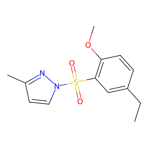1-(5-Ethyl-2-methoxyphenyl)sulfonyl-3-methylpyrazole structure