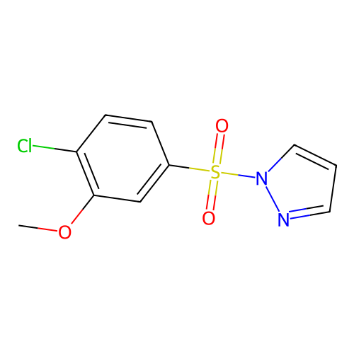 1-(4-chloro-3-methoxybenzenesulfonyl)-1H-pyrazole structure