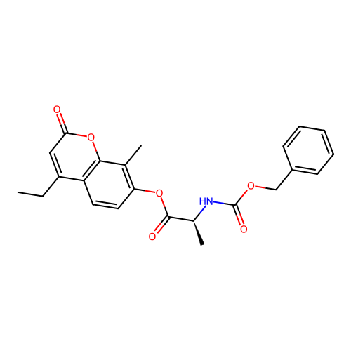 (S)-4-ethyl-8-methyl-2-oxo-2H-chromen-7-yl 2-(((benzyloxy)carbonyl)amino)propanoate structure
