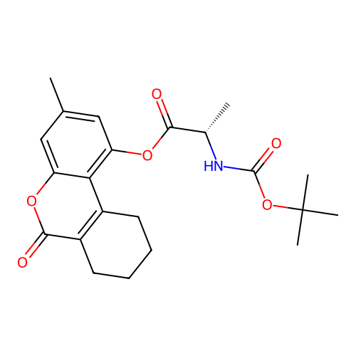 (S)-3-methyl-6-oxo-7,8,9,10-tetrahydro-6H-benzo[c]chromen-1-yl 2-((tert-butoxycarbonyl)amino)propanoate structure