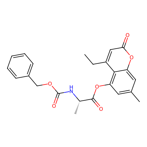 (S)-4-ethyl-7-methyl-2-oxo-2H-chromen-5-yl 2-(((benzyloxy)carbonyl)amino)propanoate structure