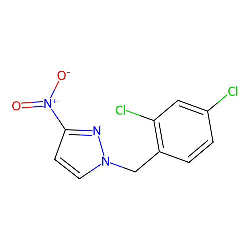 1-(2,4-dichlorobenzyl)-3-nitro-1H-pyrazole structure
