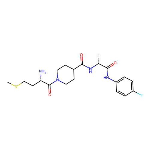 1-((S)-2-amino-4-(methylthio)butanoyl)-N-((R)-1-((4-fluorophenyl)amino)-1-oxopropan-2-yl)piperidine-4-carboxamide structure