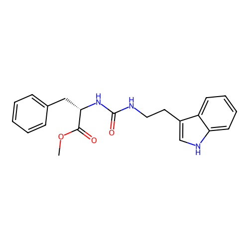 (S)-methyl 2-(3-(2-(1H-indol-3-yl)ethyl)ureido)-3-phenylpropanoate structure