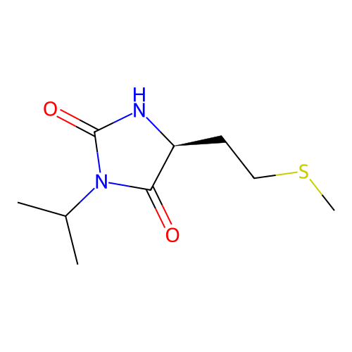 (S)-3-isopropyl-5-(2-(methylthio)ethyl)imidazolidine-2,4-dione structure