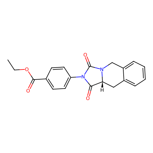 (R)-ethyl 4-(1,3-dioxo-10,10a-dihydroimidazo[1,5-b]isoquinolin-2(1H,3H,5H)-yl)benzoate structure