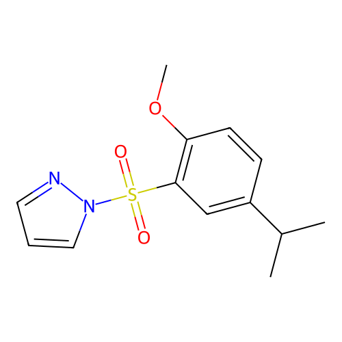 1-(2-Methoxy-5-propan-2-ylphenyl)sulfonylpyrazole structure