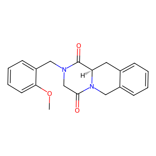 (11aR)-2-(2-methoxybenzyl)-11,11a-dihydro-2H-pyrazino[1,2-b]isoquinoline-1,4(3H,6H)-dione structure