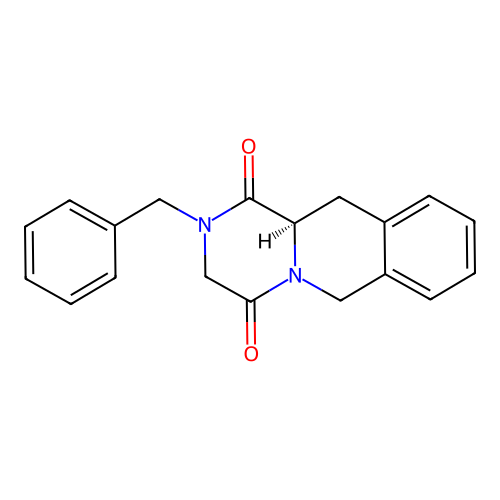 (11aR)-2-benzyl-11,11a-dihydro-2H-pyrazino[1,2-b]isoquinoline-1,4(3H,6H)-dione structure