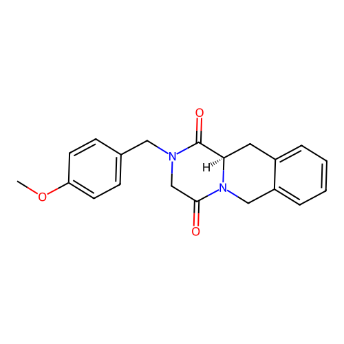 (11aR)-2-(4-methoxybenzyl)-11,11a-dihydro-2H-pyrazino[1,2-b]isoquinoline-1,4(3H,6H)-dione structure