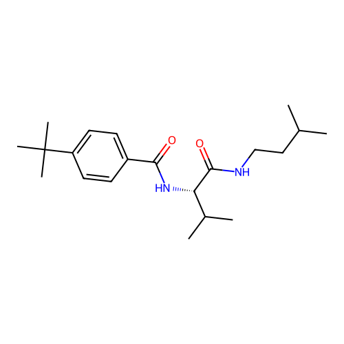 4-(1,1-Dimethylethyl)-N-[(1S)-2-methyl-1-[[(3-methylbutyl)amino]carbonyl]propyl]benzamide structure