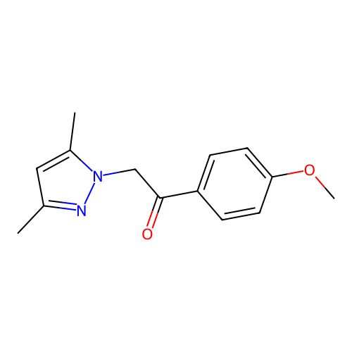 2-(3,5-Dimethylpyrazol-1-yl)-1-(4-methoxyphenyl)ethanone structure