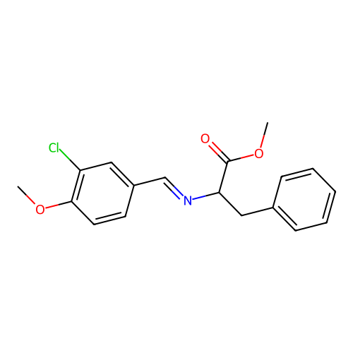 Methyl 2-{[(3-chloro-4-methoxyphenyl)methylene]amino}-3-phenylpropanoate structure