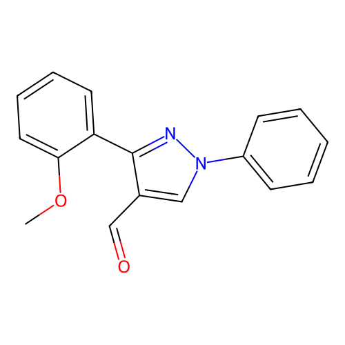 3-(2-methoxyphenyl)-1-phenyl-1H-pyrazole-4-carbaldehyde structure