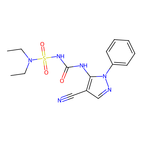 1-(4-Cyano-2-phenylpyrazol-3-yl)-3-(diethylsulfamoyl)urea structure