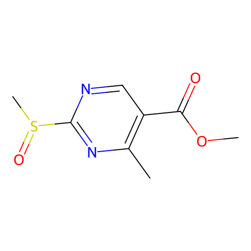Methyl 4-methyl-2-(methylsulfinyl)-5-pyrimidinecarboxylate structure