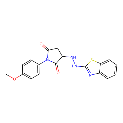 3-[2-(1,3-Benzothiazol-2-yl)hydrazino]-1-(4-methoxyphenyl)-2,5-pyrrolidinedione structure