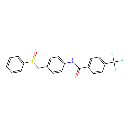 N-{4-[(phenylsulfinyl)methyl]phenyl}-4-(trifluoromethyl)benzenecarboxamide structure