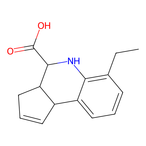 6-ethyl-3a,4,5,9b-tetrahydro-3H-cyclopenta[c]quinoline-4-carboxylic acid structure
