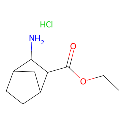 Ethyl 3-aminobicyclo[2.2.1]heptane-2-carboxylate hydrochloride structure