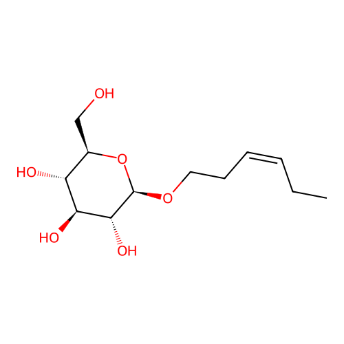 (2R,3R,4S,5S,6R)-2-((Z)-hex-3-enoxy)-6-(hydroxymethyl)oxane-3,4,5-triol structure