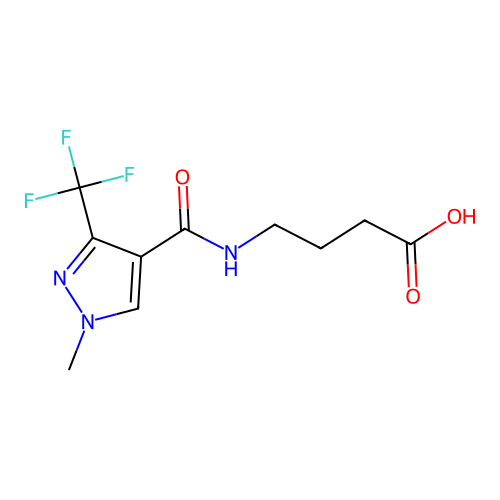 4-({[1-methyl-3-(trifluoromethyl)-1H-pyrazol-4-yl]carbonyl}amino)butanoic acid structure