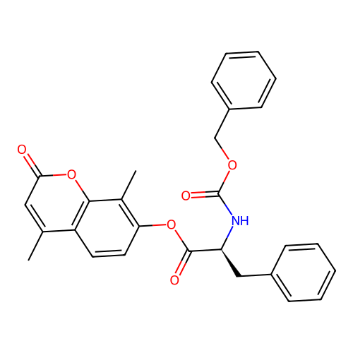 (S)-4,8-dimethyl-2-oxo-2H-chromen-7-yl 2-(((benzyloxy)carbonyl)amino)-3-phenylpropanoate structure