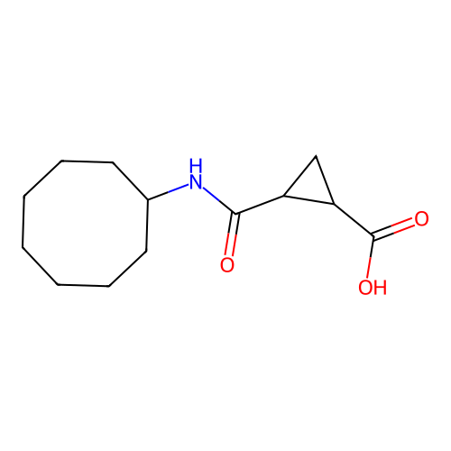 2-(cyclooctylcarbamoyl)cyclopropane-1-carboxylic Acid structure