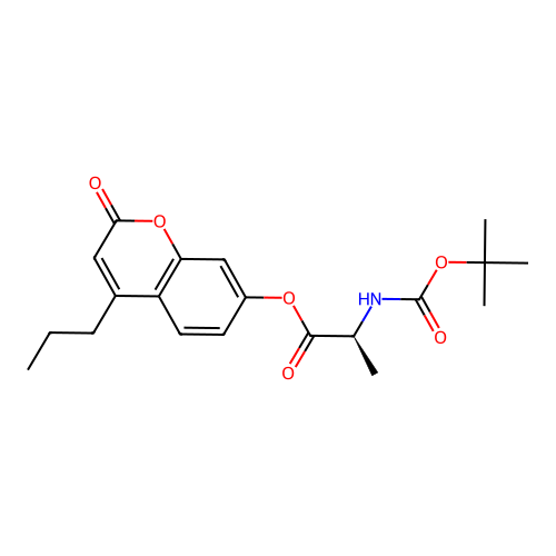 (S)-2-oxo-4-propyl-2H-chromen-7-yl 2-((tert-butoxycarbonyl)amino)propanoate structure