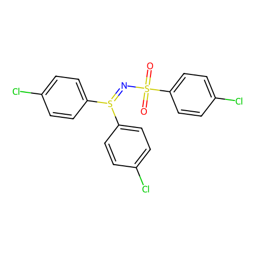 N-[bis(4-chlorophenyl)-lambda~4~-sulfanylidene]-4-chlorobenzenesulfonamide structure