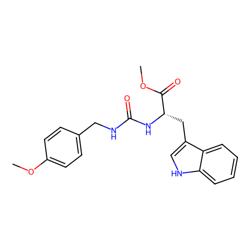 methyl N-[(4-methoxybenzyl)carbamoyl]-L-tryptophanate structure
