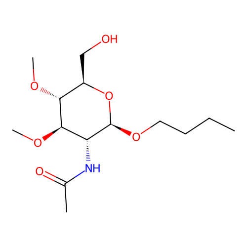 N-[(2R,3R,4R,5S,6R)-2-butoxy-6-(hydroxymethyl)-4,5-dimethoxyoxan-3-yl]acetamide structure