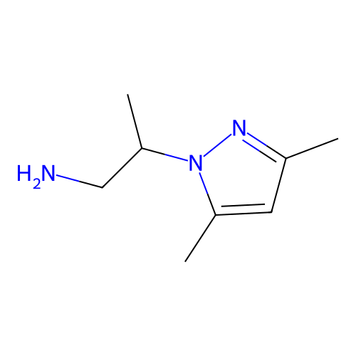 2-(3,5-dimethyl-1H-pyrazol-1-yl)propan-1-amine structure