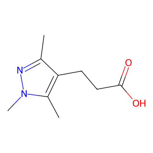 3-(1,3,5-trimethyl-1H-pyrazol-4-yl)propanoic acid structure