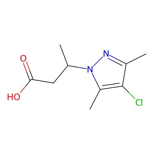 3-(4-Chloro-3,5-dimethyl-pyrazol-1-yl)-butyric acid structure