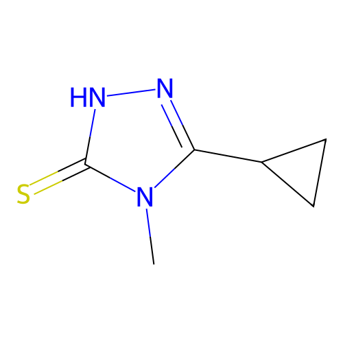 5-cyclopropyl-4-methyl-4H-1,2,4-triazole-3-thiol structure