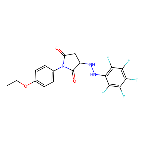 1-(4-Ethoxyphenyl)-3-[2-(pentafluorophenyl)hydrazinyl]pyrrolidine-2,5-dione structure