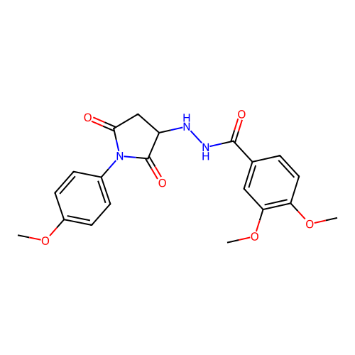3,4-dimethoxy-N'-[1-(4-methoxyphenyl)-2,5-dioxopyrrolidin-3-yl]benzohydrazide structure