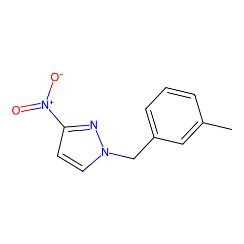 1-[(3-Methylphenyl)methyl]-3-nitro-1H-pyrazole structure