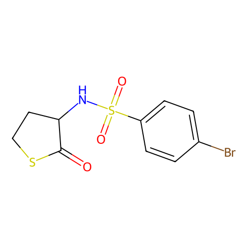 4-bromo-N-(2-oxotetrahydrothiophen-3-yl)benzenesulfonamide structure